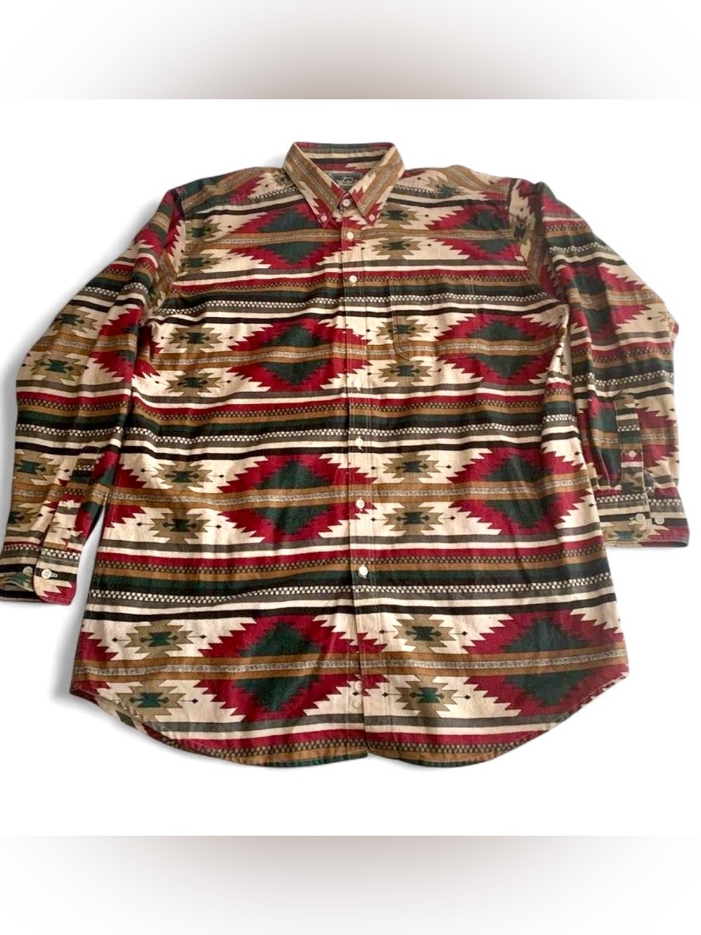 Vintage Woolrich Made In USA - Western Shirt - Aztec Button-Up - Western